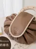 Bolsa de Maquiagem para Pessoa Preguiçosa, Novo Fechamento com Cordão em Couro PU, Bolsa de Armazenamento de Cosméticos Estilo Francês, Bolsa de Higiene Pessoal Portátil de Grande Capacidade