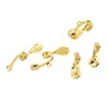 Accesorios para pendientes chapados en cobre oro real de 18 quilates con anilla para colgar pendientes colgantes clip antideslizante pendientes de clip sin perforación al por mayor