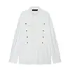 Atacado Fabricante de Roupas Femininas Transfronteiriço 2026 Estilo Europeu e Americano Casual Popeline com Laço Decorado Camisas Tops