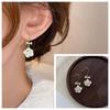 Pendientes elegantes y dulces con forma de flor para mujer, estilo hada, tendencia alta, nuevos