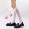 Calcetines de pantorrilla de terciopelo con almohadilla de pata de gato 3D para estudiantes, calcetines de rodilla antideslizantes de silicona, lolita lolita uniforme jk japonés