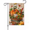 Bandera Popular de Jardín de Otoño Transfronteriza Hoja de Arce Calabaza Girasol Bandera de Jardín de Acción de Gracias Bandera de Bienvenida Venta Directa de Fábrica