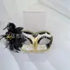 Máscara Facial de Media Cara con Plumas Venecianas Nueva de Amazon Transfronteriza Fiesta de Carnaval Actuación Máscara de Ojos de Medio Maquillaje de Princesa para Mujeres