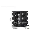 Suporte Rotativo Quadrado para Temperos Doméstico Frasco de Tempero Utensílios de Cozinha Suporte Quadrado de Armazenamento Conjunto de Frascos de Condimentos Rack de Armazenamento