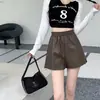 Otoño/Invierno 2026 Nuevos Pantalones de Cuero PU de Cintura Alta para Chicas Gorditas Tallas Grandes, Pantalones Casuales de Pierna Ancha Bootcut, Pantalones de Línea A para Chicas Petites