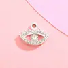 Accesorios Europeos y Americanos Transfronterizos con Forma de Ojo de Pedrería, Piezas de Aleación para Joyería DIY, Materiales para Pulseras y Collares, Venta al por Mayor