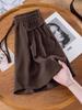 Pantalones casuales negros de pierna ancha para mujer 2025 Nuevo verano Delgado Talla grande Cintura alta Slim Suelto Recto para deportes