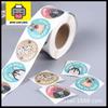 Rollo de stickers impresión de stickers para llevar oficina etiqueta GRACIAS logotipo diseño de marca