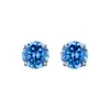 Pendientes de Plata de Ley S925 con Doce Piedras de Nacimiento, Diamante Colorido Brillante, Montura de Cuatro Garras, Joyería de Oreja Simple de Alta Gama, Moda Versátil para Perforación de Oreja