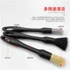 Set de 3 Piezas Cepillo Limpiador para Interiores de Coche Transfronterizo Cepillo de Detalle Desmontable de Cerdas Suaves Lavado Completo de Coche Cerdas de Jabalí Nylon