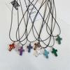 Pendente de estrela de jade natural personalidade de nicho cruz doce legal colar corrente de clavícula de obsidiana amantes