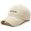 Sombrero Rojo Simple Letra Gorra con Visera para Mujer Primavera y Otoño Protección Solar Sombrero para el Sol Gorra de Béisbol para Hombre Transfronterizo