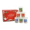 Caja de regalo de vela navideña más vendida transfronteriza, velas perfumadas de cera de soja con ambiente festivo, recuerdos al por mayor