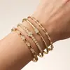 Pulseira Aogu Luxo Leve Elegante Cobre Banhado a Ouro 18K Zircônia Coração Flor para Mulheres, Pulseira Nova Versátil de Alto Padrão de Nicho