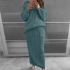 AliExpress outono e inverno novas roupas femininas Amazon wish moda europeia e americana conjunto de suéter com ponto torcido saia em estoque