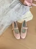 Zapatos Planos Coreanos de Nicho para Mujer Primavera 2026 Nuevo Estilo Ante Lazo Redondo Francés Zapatos de Ballet Mary Jane para Mujer