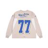 Sudadera Hiphop Europea y Americana para Hombre Primavera y Otoño Cuello Redondo Sin Capucha Peso Pesado Manga Larga Camiseta Marca de Tendencia Retro Americano Traje de Hockey sobre Hielo