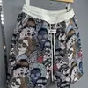 Nuevos shorts casuales de marca de alta gama para hombre, estampados, de moda, holgados, versátiles, transpirables, para deporte