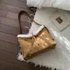Bolso Tote Grande de Invierno para Mujer, Bolso de Hombro Retro Estampado de Lana de Cordero, Bolso con Monograma para el Trabajo y los Viajes Diarios para Mujer