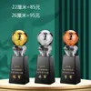 Trofeo de Billar Personalizado Cristal Resina Corona Metálica y Subcampeón Hombre Dorado Pequeño Trofeo Creativo de la Bola Ocho Conmemoración del Juego de Billar