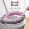 Cojín Portátil para Asiento de Inodoro Otoño e Invierno Tejido Junta para Inodoro Cubierta de Inodoro Lavable Engrosada Cubierta de Inodoro Todo Incluido