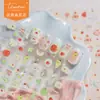 Adesivos Tomoni finos e resistentes para nail art, populares, simples, adesivos de desenho animado para crianças, adesivos de joias de urso morango, nail art
