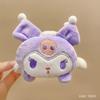 Lindo Clip de Pinza de Felpa de Dibujos Animados Kuromi Clip de Tiburón 3D para Mujeres, Diadema para Lavado de Cara y Maquillaje, Accesorio para el Cabello