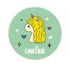 Venda quente redonda bonito desenhos animados cor pônei mini portátil dobrável air-bag pente pente espelho tudo-em-um pente de cabelo