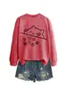 Amazon eBay Tienda Independiente Linda y Divertida Casual Sudadera de Gato Dados Redonda Cuello Largo para Comercio Exterior Transfronterizo