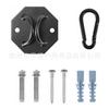 Preto hexagonal duplo telhado de segurança de carga parede gancho corda de escalada TRX yoga rede placa fixa