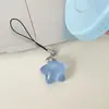 Cor Transparente Fina Flash Gelatina Estrela Corda para Celular Menina Fofa Macia Fofa Estrela de Cinco Pontas Pingente Estojo para Lápis Mochila Chaveiro