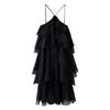 Aliexpress Ropa Transfronteriza Europea y Americana al por Mayor 2025 Principios de Primavera Nuevo Vestido Sexy Descubierto en la Espalda Decorado con Flores