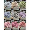 Flores de Hortensia Artificiales de 5 Cabezas Color Otoño Vintage, Decoración para Bodas y Hogar, Flores Falsas al por Mayor