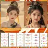 Día del Niño Nuevo Dunhuang Estilo Antiguo Tatuaje de Cejas Adhesivo Brillo Larga Duración Impermeable Linda Niña Decorativo Maquillaje Facial