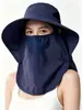 Chapéu de Sol Masculino de Aba Larga com Proteção Solar para Pesca ao Ar Livre e Montanhismo no Verão, Chapéu de Sol Anti-UV