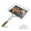 Pinzas para Asar Pescado al Aire Libre Rejilla para Barbacoa Clip Red de Barbacoa con Mango Pinzas para Asar Pescado Barbacoa