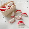Cuentas acrílicas simuladas en forma de manzana, cuentas de frutas, pulsera, cuentas para ensartar DIY, cadena para teléfono, charm para bolso y accesorio