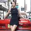 Estilo Femenino de Verano con un Conjunto Completo de Faldas Cortas sin Mangas Elegantes que Reducen la Edad y te Hacen Ver Más Delgada, Transpirable, de Secado Rápido, Traje Deportivo de Alta Gama