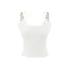 D222-Top Sexy Slim-Fit Estilo Europeu e Americano para Mulheres Nova Moda Primavera/Verão 2026 Tubinho Picante para Meninas com Alças