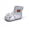 Botas da Moda para Meninas Outono e Inverno Novas Botas Curtas Infantis com Laço de Strass Super Macias Estilo Princesa para Bebê Moda Botas Martin