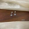 Simples y Exquisitos Aretes de Zircón con Poste para la Oreja en Espiral, Clavo para el Cartílago de la Oreja, Viento Frío de Verano, Pequeños de Alta Gama, Para Dormir sin Molestias