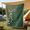 Manta de Sofá Transfronteriza, Manta de Siesta, Manta de Aire Acondicionado de Moda, Manta Jacquard con Paisaje, Manta de Camping, Tapiz Tejido Artístico