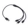 Cabo de Carregamento 3 em 1 Tipo Android Micro Universal iOS Divisor Multi-Cabeça Cabo USB de Cobre Puro Carregamento Rápido