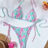 2027 Nuevo Bikini de Dos Piezas para Vacaciones en la Playa Europeo y Americano Traje de Baño Bikini Estampado Transfronterizo Amazon para Mujeres
