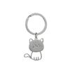 Hueso de pescado transfronterizo gatito pescado acero inoxidable llavero gratis a juego novias pareja colgante llavero de dibujos animados