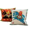 Cojín Decorativo Festivo Rojo para Sofá para el Año del Caballo, Decoración de Año Nuevo con un Toque de Lujo, Cojín de Dormitorio, Cojín para el Respaldo, Cojín Lumbar con Relleno