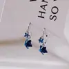 Brincos Elegantes de Estrela Azul com Design de Nicho, com uma Vibração Fresca e Doce, Acessórios de Orelha Exquisitos, Modernos e Únicos para Mulheres
