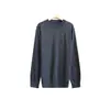 Suéter de Lã de Malha Fina para Homens, 100% Lã Pura, Primavera/Outono 2026, Gola Redonda, Ombro Normal, Suéter de Malha Fina, Camisa de Camada Base
