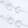 Pendientes de Lujo de Gama Alta con Forma de C Transfronterizos Europeos y Americanos Accesibles para Mujer Estilo Ins Celebridad de Internet Diseño de Gama Alta Asimétricos Versátiles