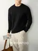 Lujo SutilTextura de Cuadros Cálida de Invierno Camiseta Térmica de Manga Larga Holgada para Hombre, Sudadera de Capa Base Engrosada y Forrada de Lana
